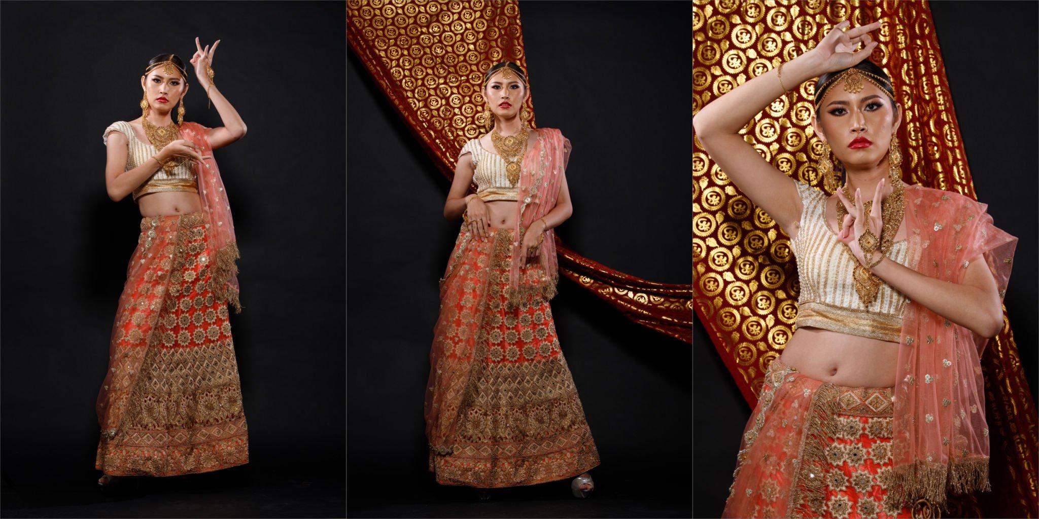 A bride doing dance poses at her pre wedding shoot